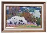 Картина. Юрий Болотов. Цветущий май. Холст, масло. 20х35 см. Авторская живопись