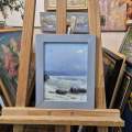 Картина. Александр Крымовский. Морской прибой. Холст, картон, масло. 24х21см. Авторская живопись.