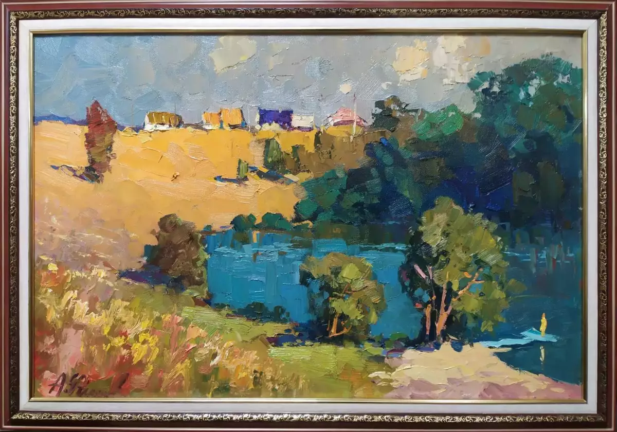 Картина. Александр Филиппов Жаркое солнце августа холст, масло, 40х60 см, габ. 47х67 см. Авторская живопись.