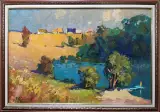 Картина. Александр Филиппов Жаркое солнце августа холст, масло, 40х60 см, габ. 47х67 см. Авторская живопись.