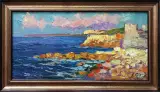 Картина. Александр Филиппов Побрежье Херсонеса, холст, масло, 25х50 см. Авторская живопись.