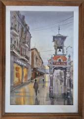 Картина. Авторская живопись. Нелли Фролова. Проспект Революции. Бум акв 30х20 см