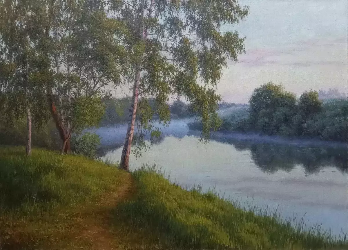 Соколов Кирилл.  Утро. Холст, масло. 43х60 см. Авторская живопись