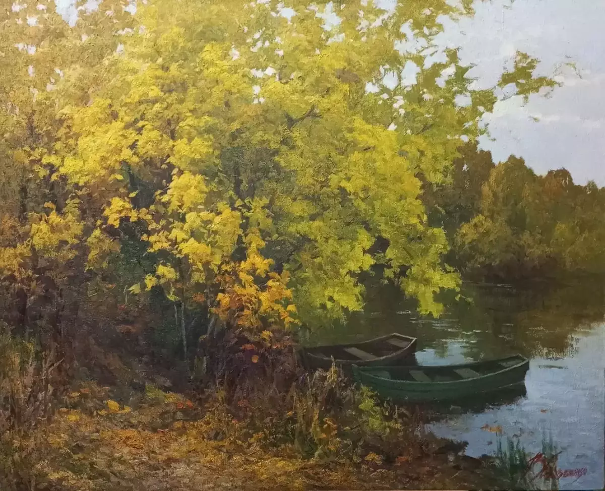 Картина. Виктор Довбенко. Осенний день. Холст, масло. 65х80 см. Авторская живопись.
