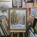 Картина. Стефан Домусчи. Околица. Холст, картон, масло. 53х43см.. Авторская живопись.