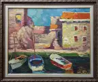 Картина. Александр Филиппов. После рыбалки, Черногория. Холст, масло. 40х50 см. Авторская живопись.