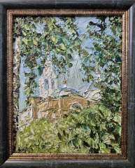 Картина. Инна Москалева. Светлый день. Холст, картон, масло. 30х24см. Авторская живопись.
