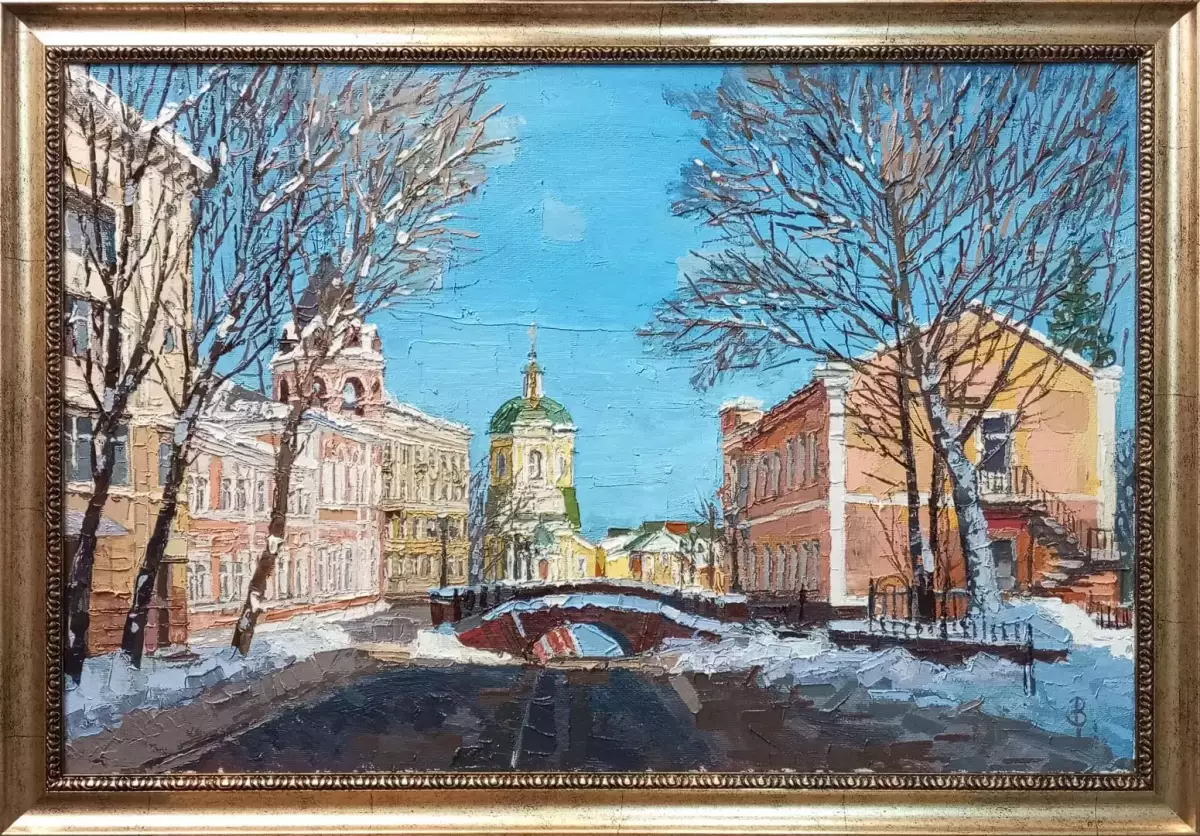 Картина. Виталий Мартыненко. Каменный мост. Холст, масло. 40х60 см. Авторская живопись.