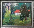 Картина. Александр Филиппов Старинный сад, холст, масло, 40х50 см. Авторская живопись.