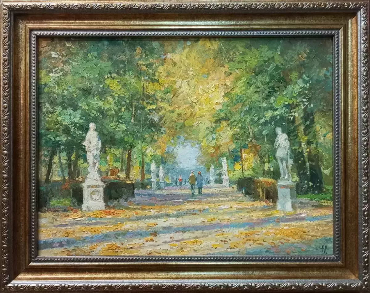 Картина. Налётов С. Летний сад, холст, масло, 30х40. Авторская живопись.