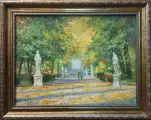 Картина. Налётов С. Летний сад, холст, масло, 30х40. Авторская живопись.