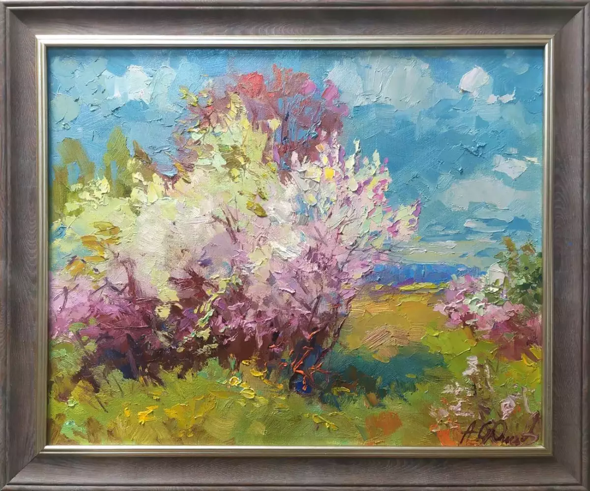 Картина. Александр Филиппов В начале мая, холст, масло, 40х50 см. Авторская живопись.