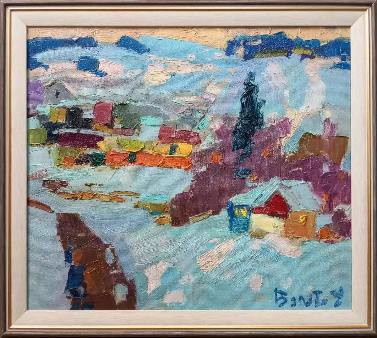 Картина. Юрий Болотов. Зимний свет. Холст, масло. 35х40 см. Авторская живопись