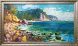 Картина. Александр Филиппов Шелест моря, холст, масло, 45х85 см. Авторская живопись.